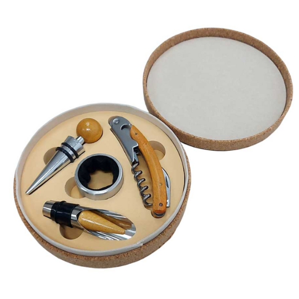 Kit de Abridor De Vinho Com - 4 peças