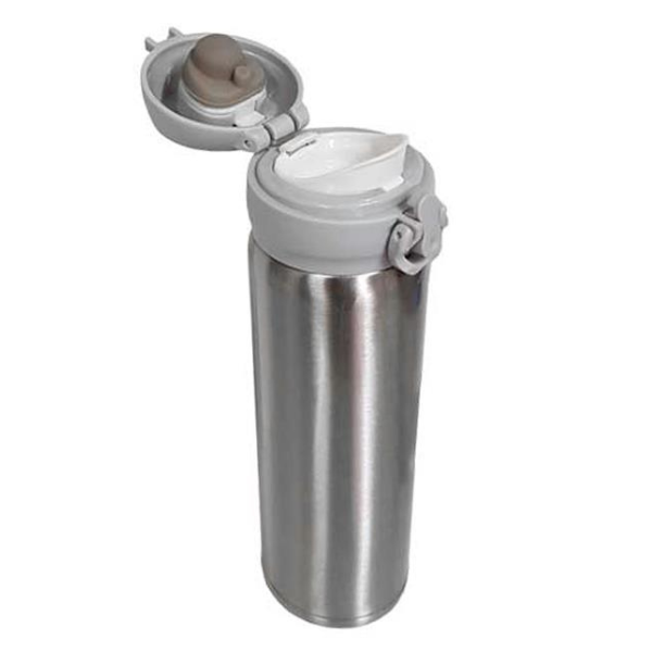 Garrafa de Metal Prateada - 480 ML - Imagem 2